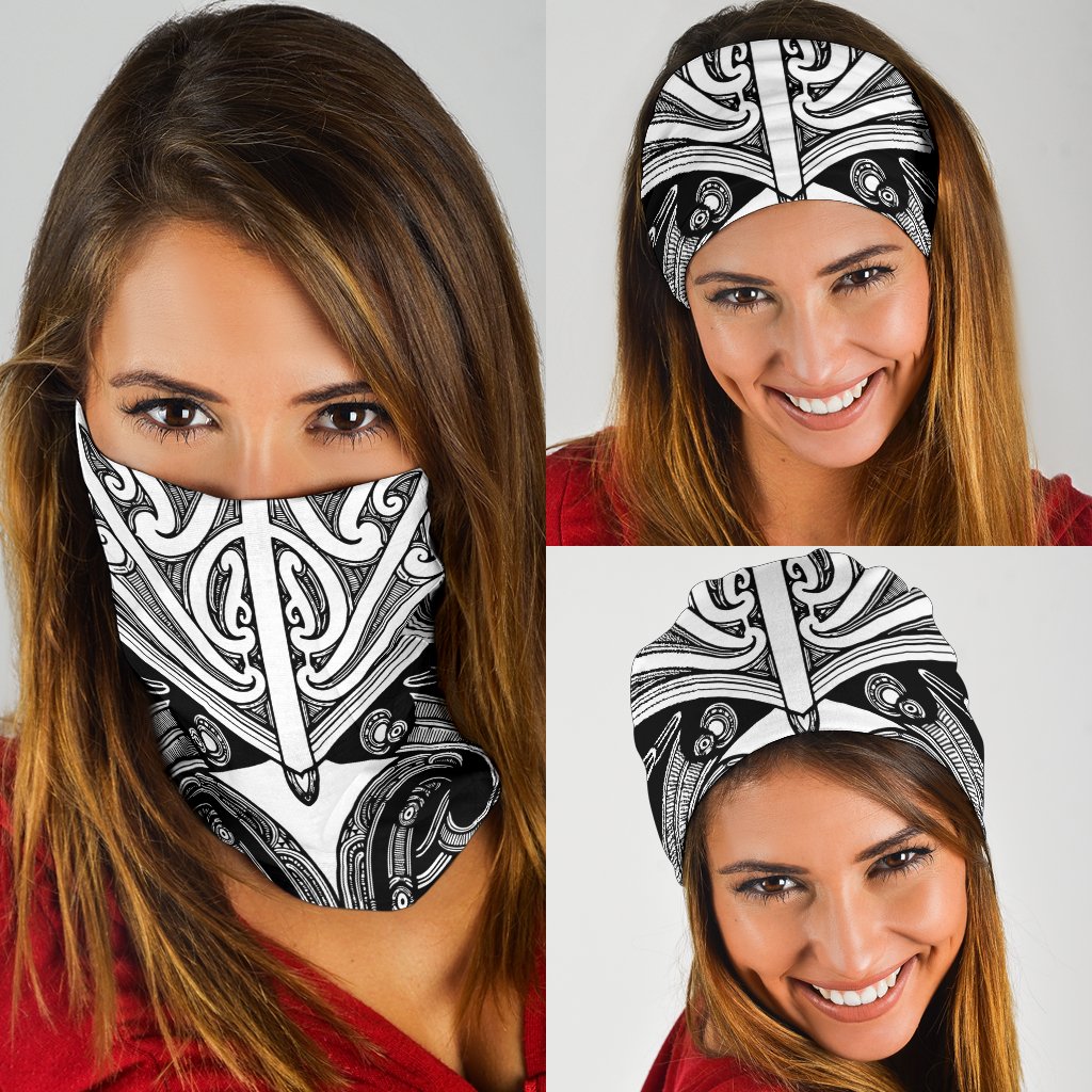 New Zealand Maori Koru Bandana 3 Pack - White - Vibe Hoodie Shop