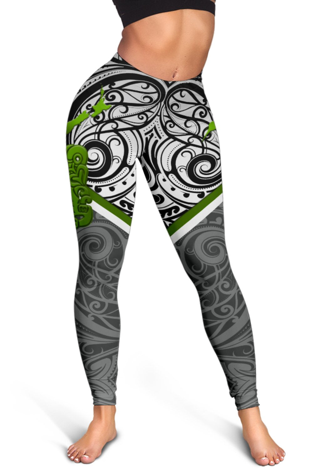 New Zealand Maori Rugby Women Leggings Pride Version - Gray - Vibe Hoodie Shop