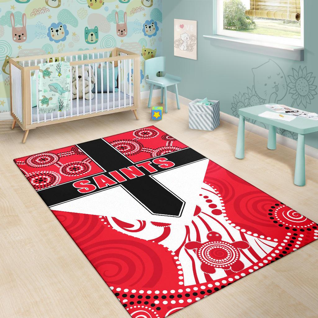 Saints Enthusiasm Area Rug St Kilda Indigenous - Vibe Hoodie Shop