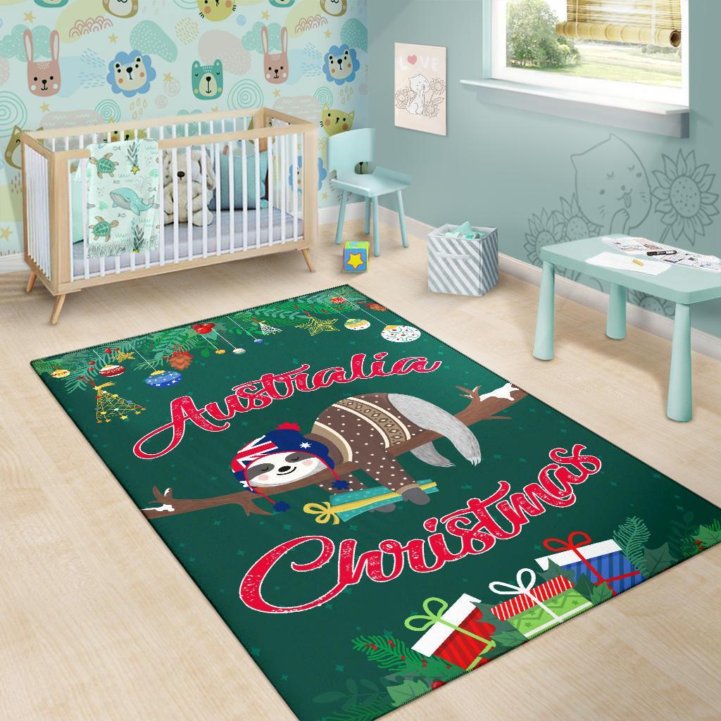 Australia Christmas Area Rug Green - Merry Christmas - Vibe Hoodie Shop