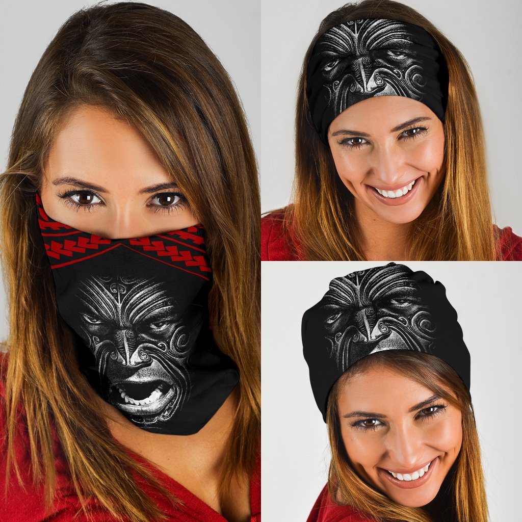 New Zealand Rugby Bandana Maori Haka Face - Vibe Hoodie Shop