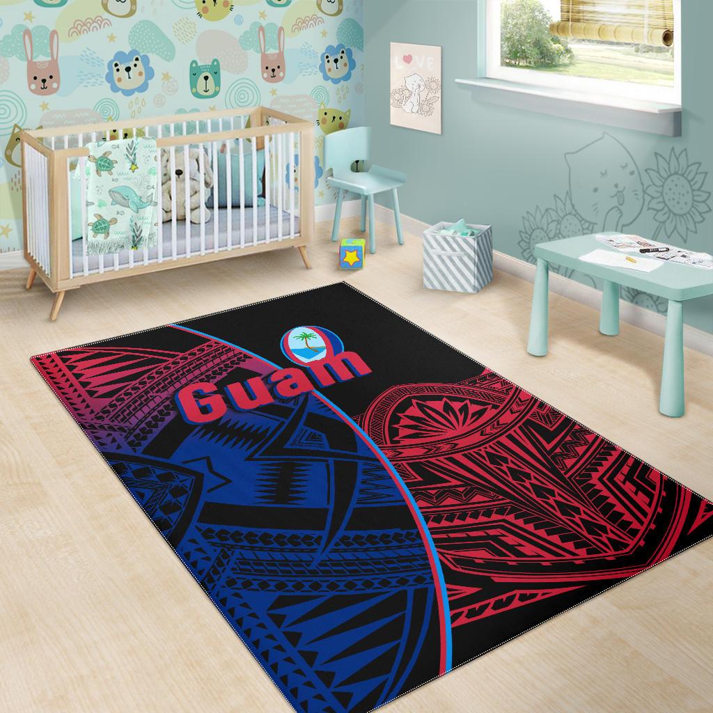 Guam Rugby Area Rug Impressive Version - Vibe Hoodie Shop