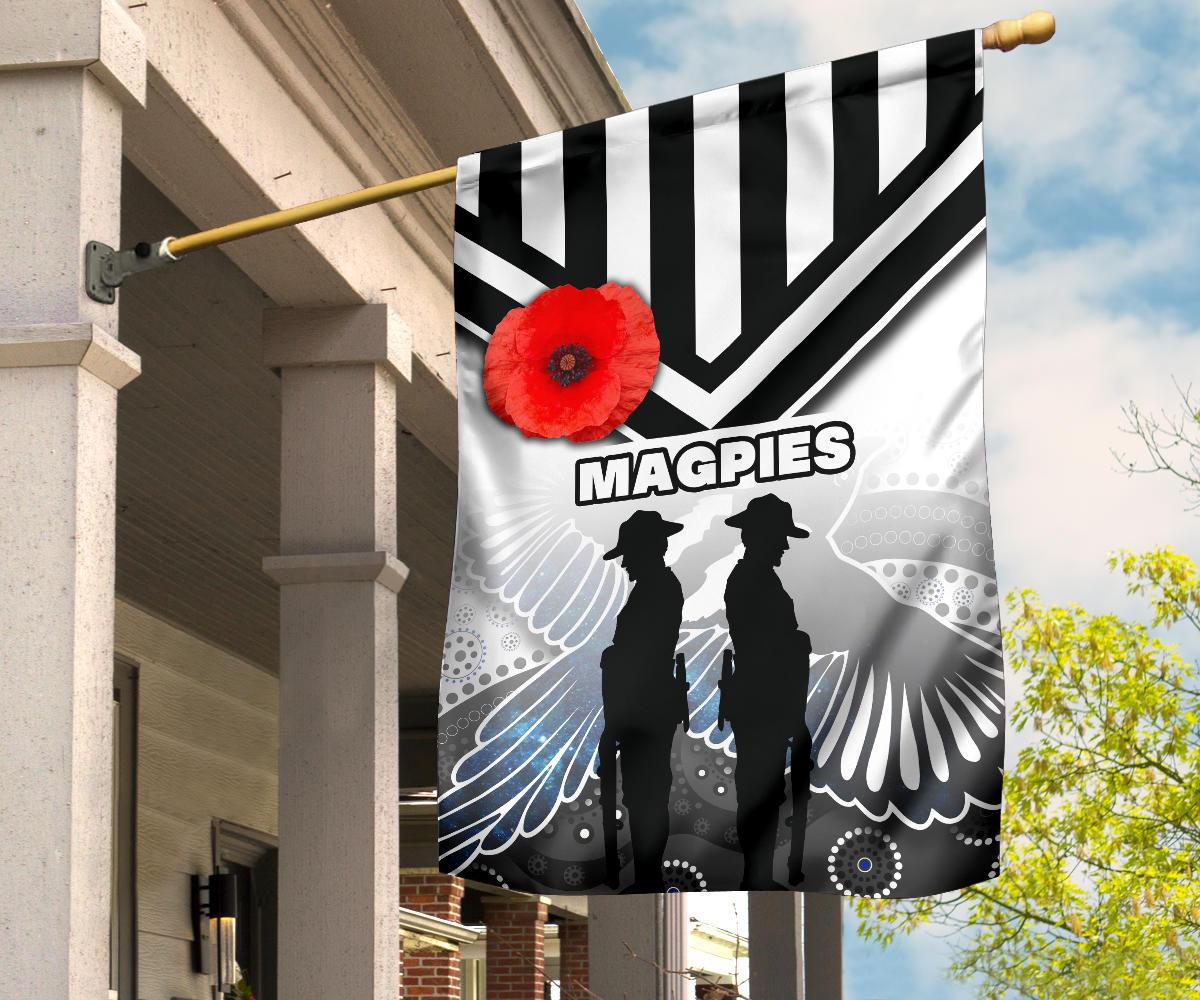 Magpies Flag Collingwood ANZAC Day Special Version - Vibe Hoodie Shop