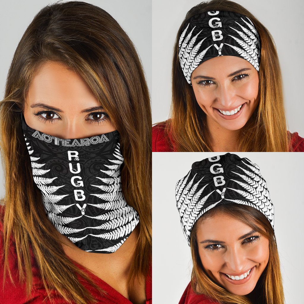 New Zealand Bandana Aotearoa Rugby Silver Fern - Vibe Hoodie Shop