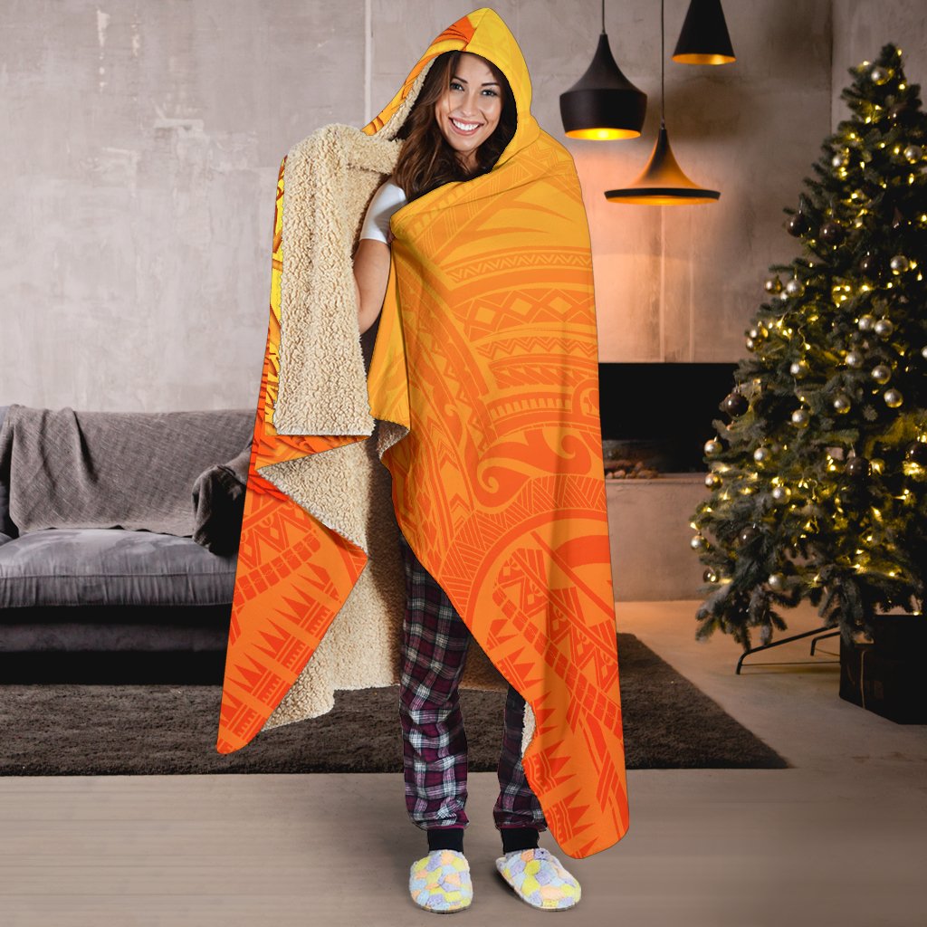 sun-in-leo-zodiac-hooded-blanket-polynesian-tattoo-simple-orange