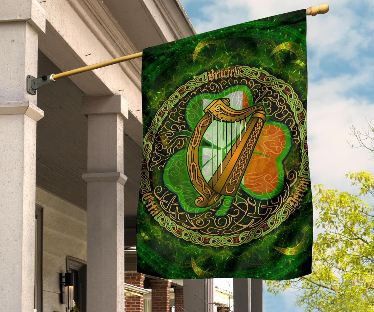 Ireland Celtic Flag - Ireland Coat Of Arms With Celtic Tree (Green) - Vibe Hoodie Shop