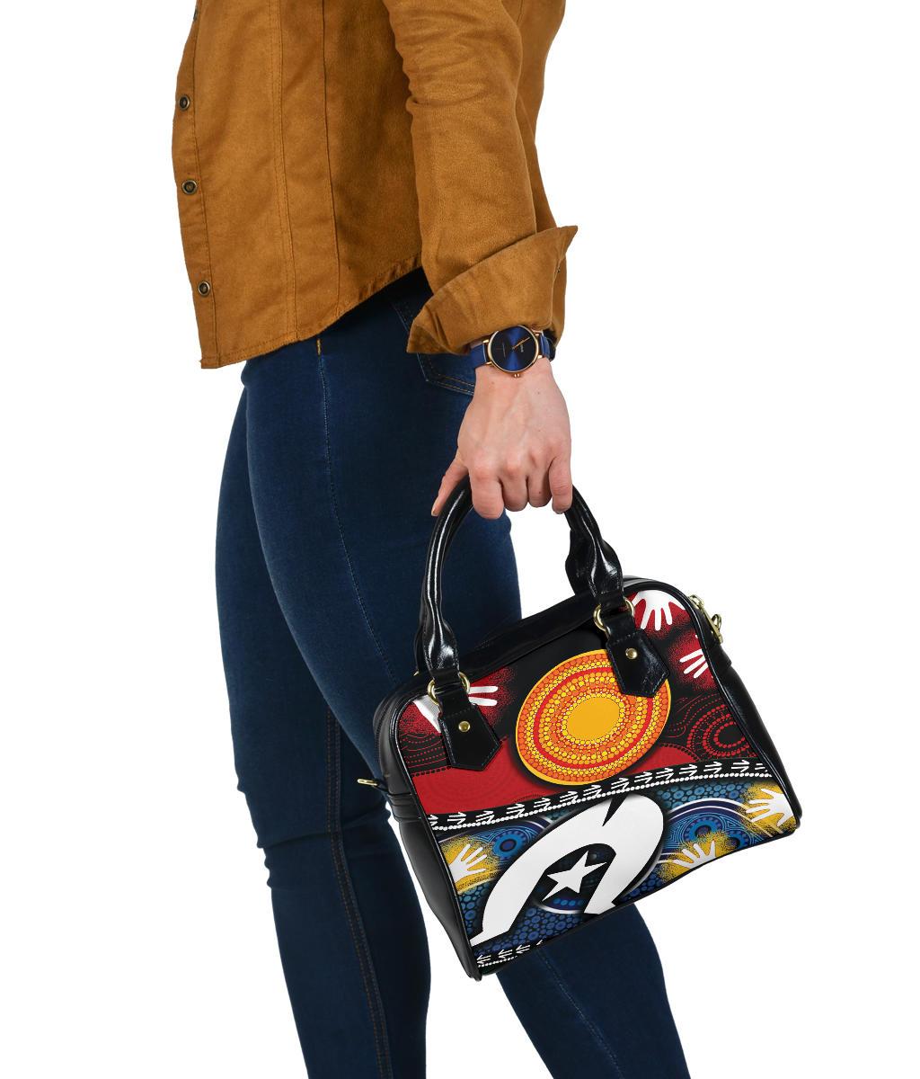 Shoulder Handbag - Australian NAIDOC Aboriginal and Torres Strait Islands Flags - Vibe Hoodie Shop