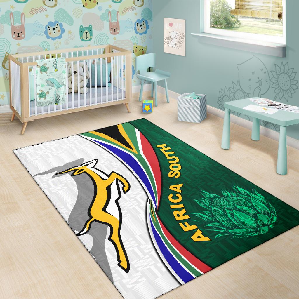 South Africa Area Rug Springboks Rugby Be Unique - White - Vibe Hoodie Shop