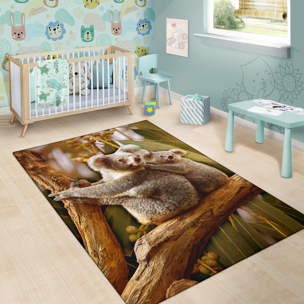 Area Rug - Australian Koala Rug 3D Koala - Vibe Hoodie Shop