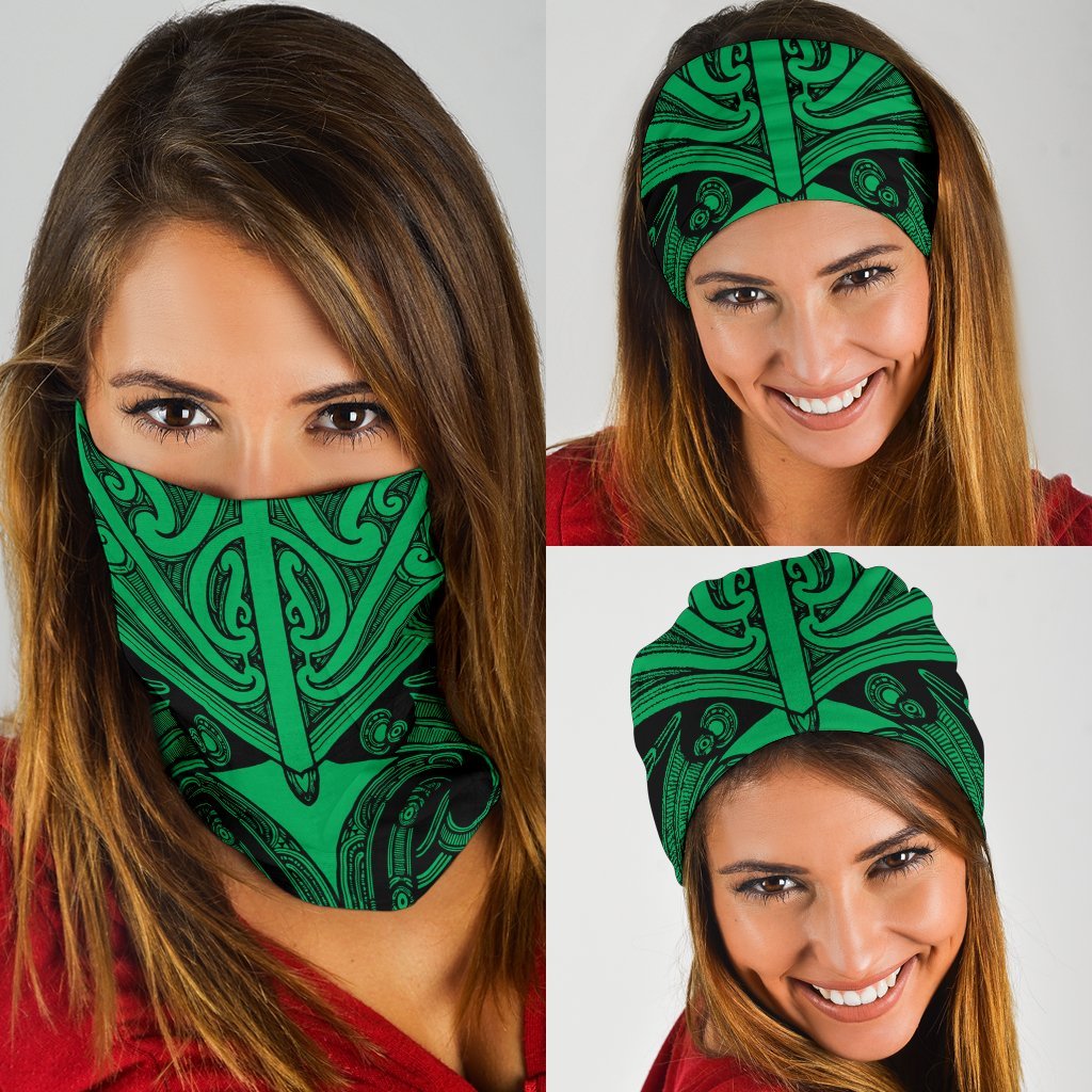 New Zealand Maori Koru Bandana 3 Pack - Green - Vibe Hoodie Shop