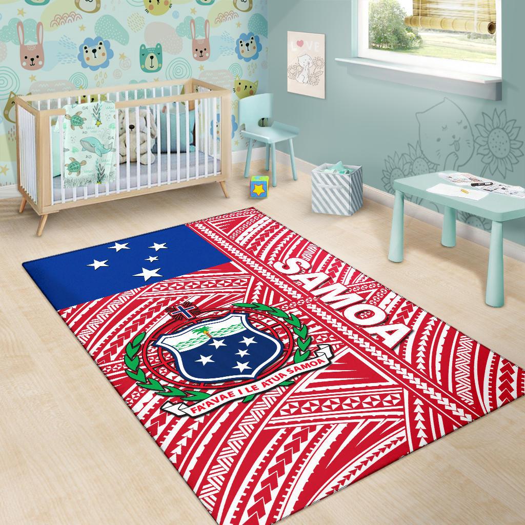 Samoa Flag Polynesian Area Rug - Vibe Hoodie Shop