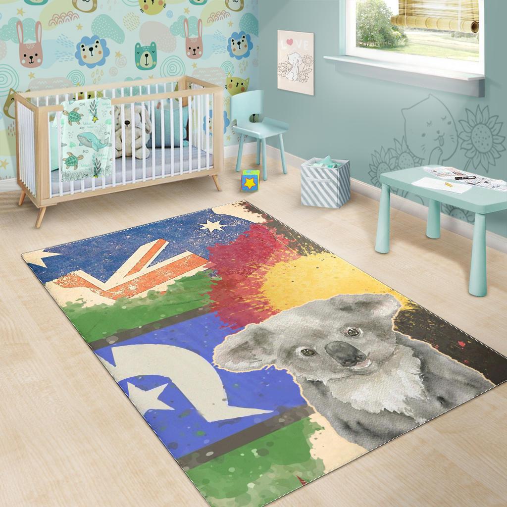 Area Rug - Flag Combination with Koala - Vibe Hoodie Shop