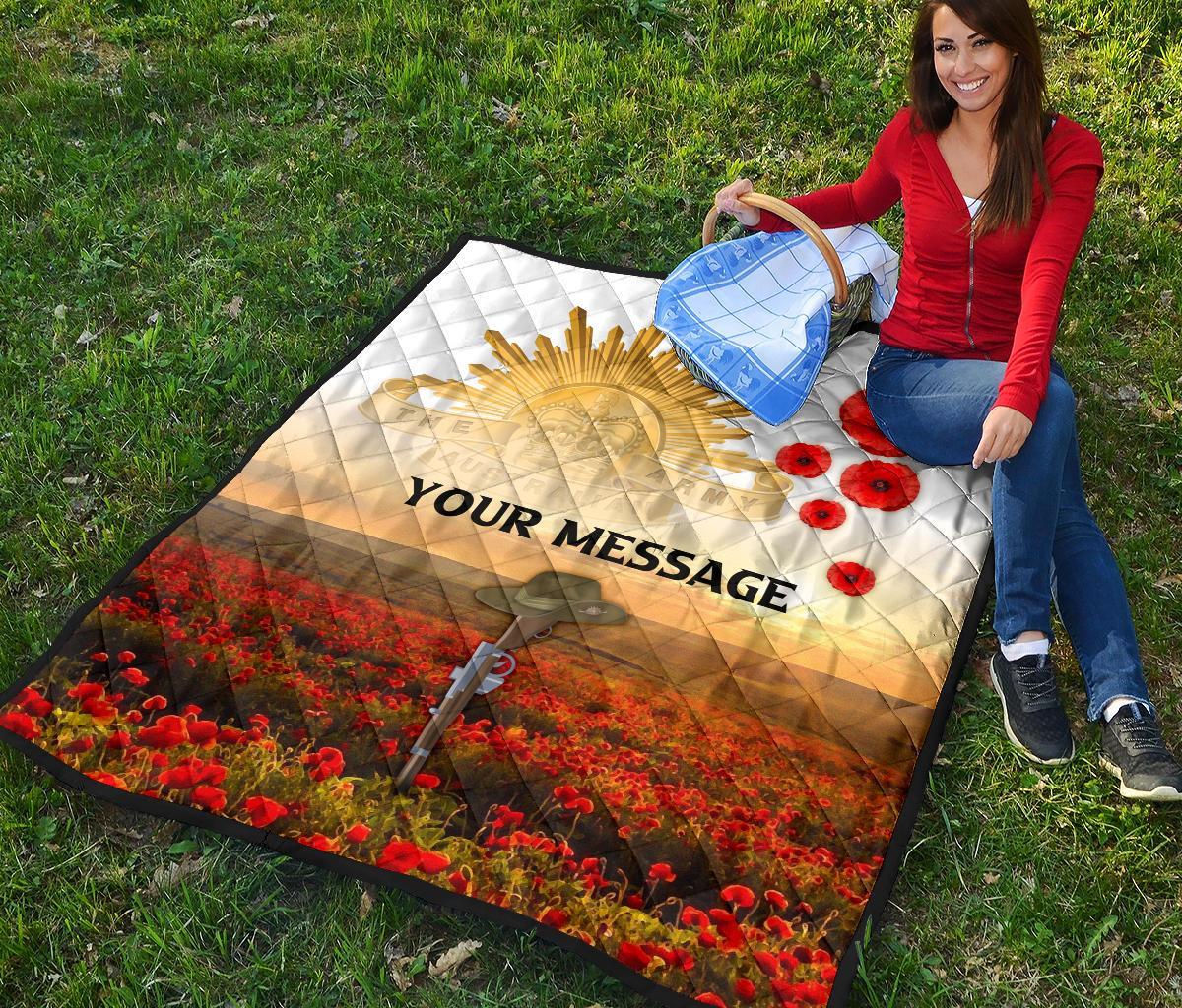 Custom ANZAC Day 2021 Premium Quilt - We Will Remember Them - Vibe Hoodie Shop
