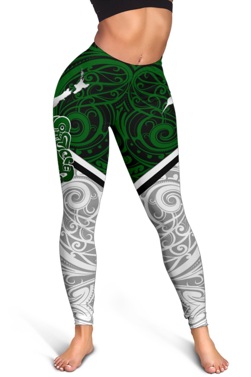 New Zealand Maori Rugby Women Leggings Pride Version - White - Vibe Hoodie Shop