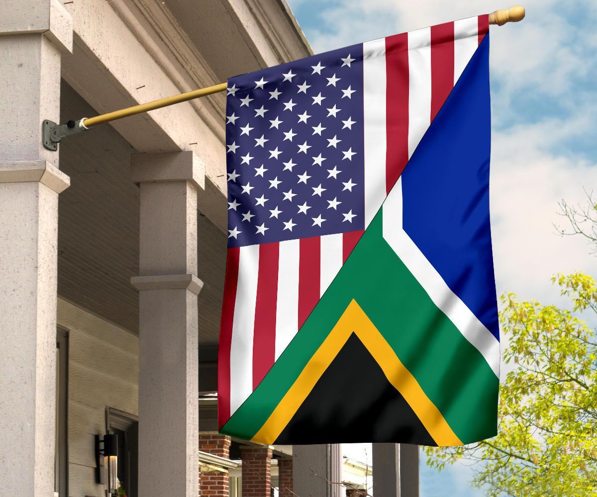 US Flag with South Africa Flag - Vibe Hoodie Shop