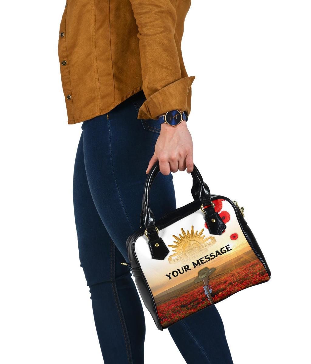 Custom ANZAC Day 2021 Shoulder Handbag - We Will Remember Them - Vibe Hoodie Shop
