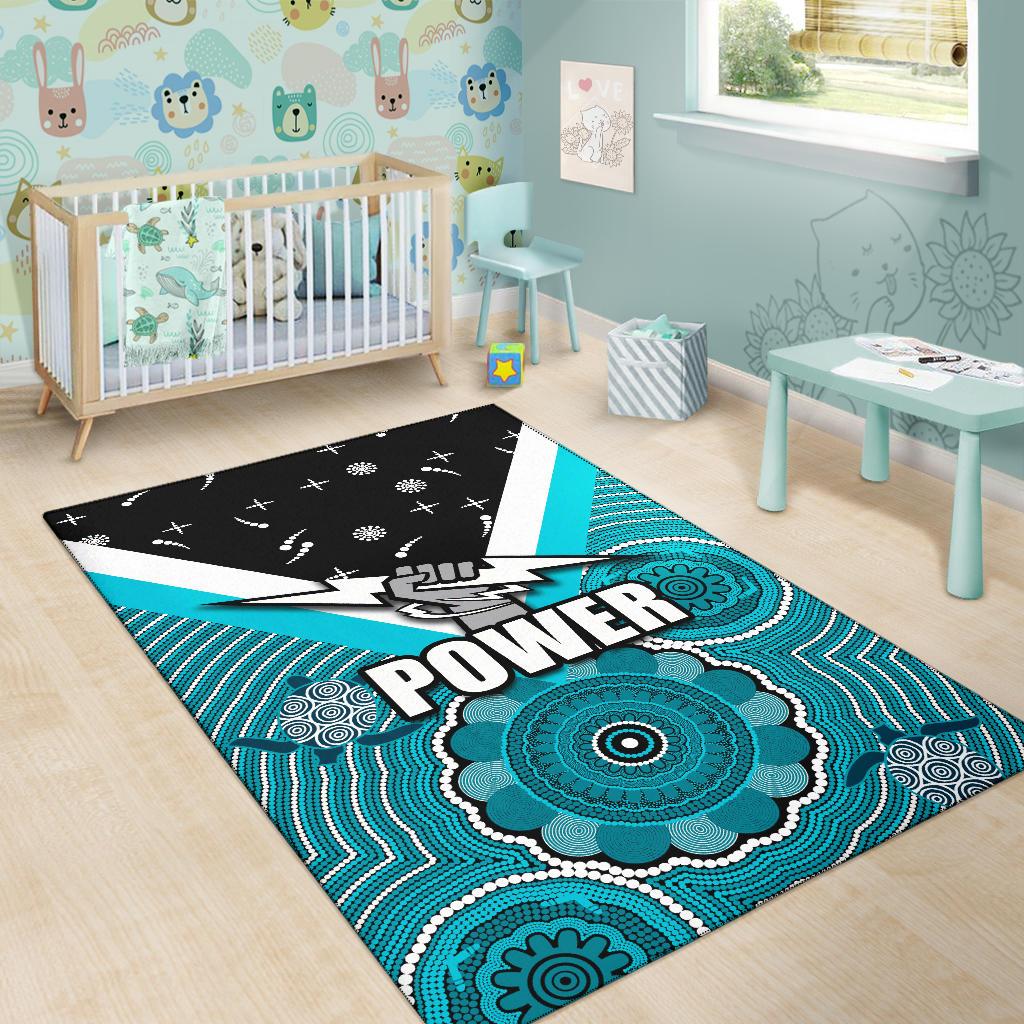 Port Adelaide Area Rug Power - Vibe Hoodie Shop