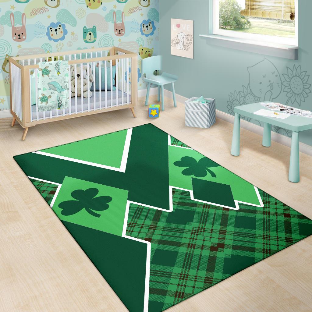 St. Patrick Day Ireland Area Rug Set Shamrock - Vibe Hoodie Shop