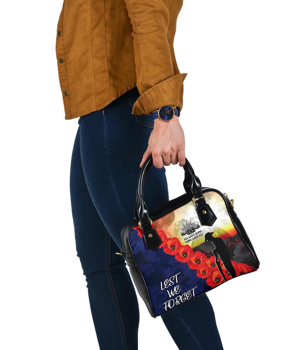 ANZAC Lest We Forget Shoulder Handbag - All Gave Some, Some Gave All - - Vibe Hoodie Shop