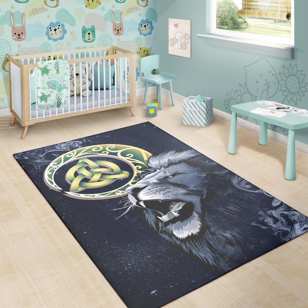 Scotland Area Rug - Scottish Lion and Celtic Moon - Vibe Hoodie Shop