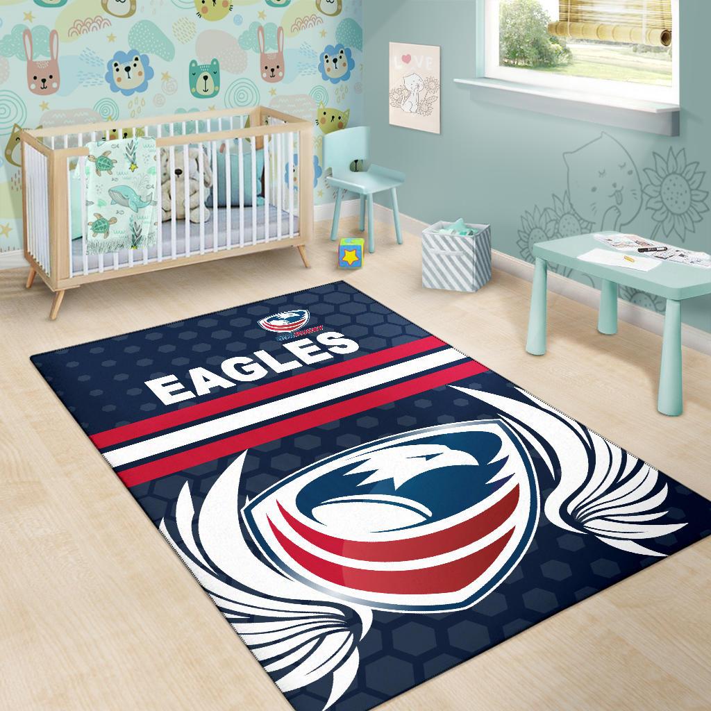 USA Rugby Area Rug Eagles Simple Style - Full Navy - Vibe Hoodie Shop