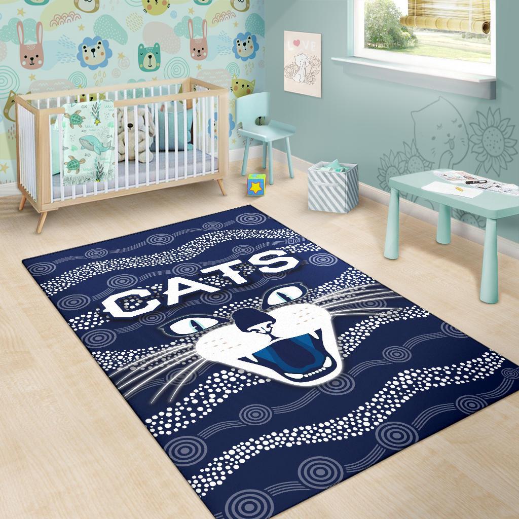 Geelong Area Rug Cats Indigenous - Navy - Vibe Hoodie Shop