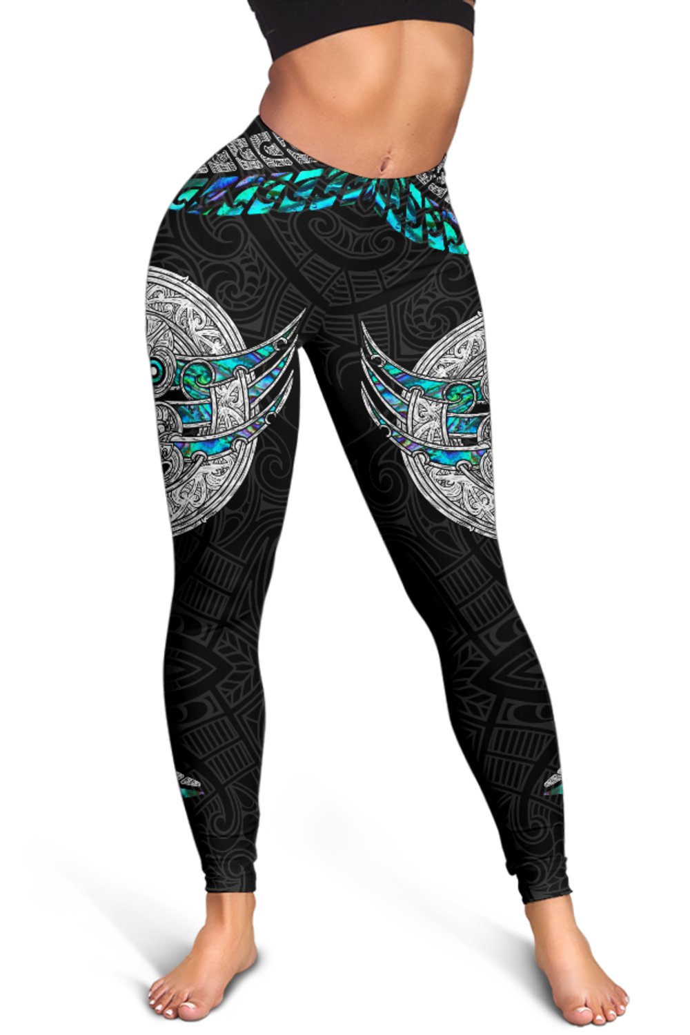 Maori New Zealand Women's Leggings Hei Tiki Sport Style - Vibe Hoodie Shop