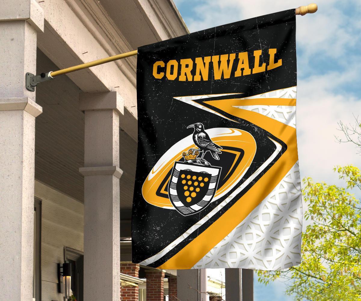 Cornwall Rugby Flag - Celtic Cornwall Rugby Ball - Vibe Hoodie Shop