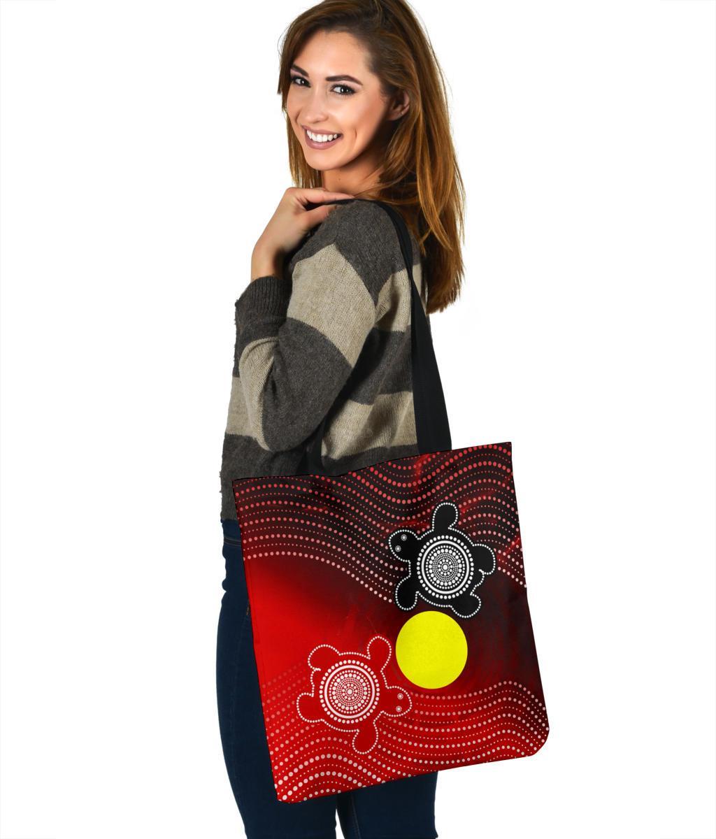 aboriginal-tote-bags-indigenous-circle-dot-painting-style