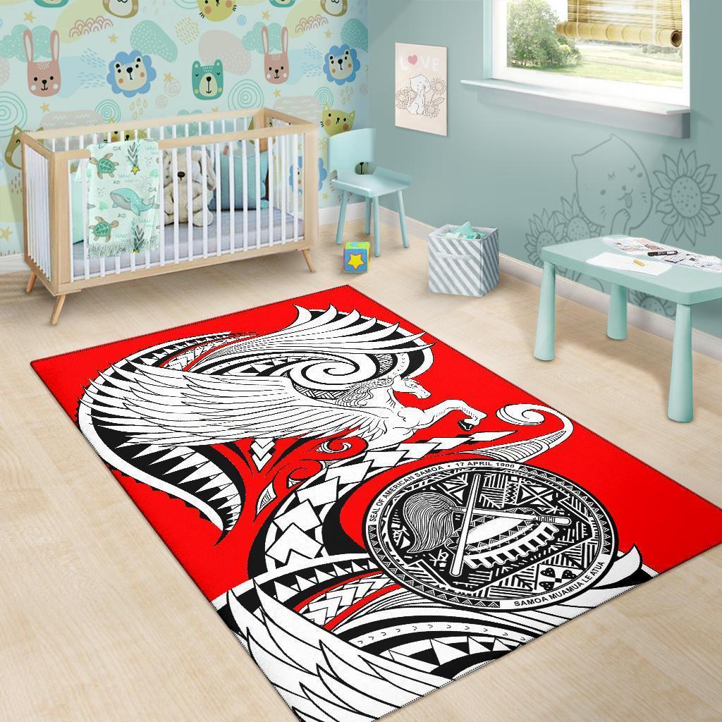 American Samoa Area Rug - Angel Horse - Vibe Hoodie Shop