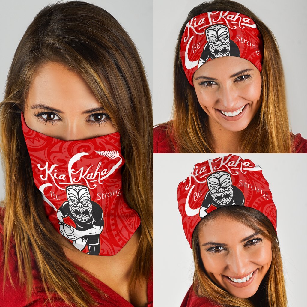 New Zealand Bandana Rugby Kia Kaha Be Strong Red 2 - Vibe Hoodie Shop