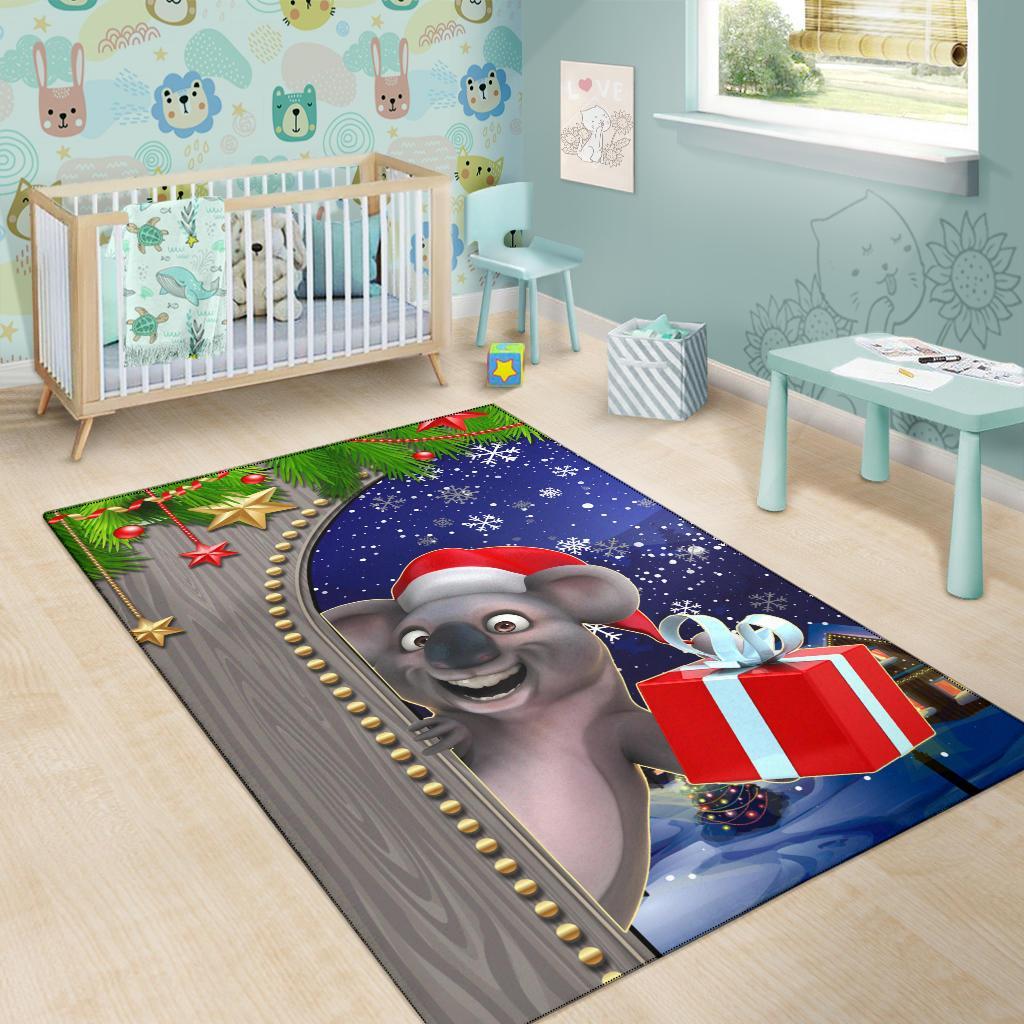 Christmas Area Rug - Fun Koala Christmas - - Vibe Hoodie Shop