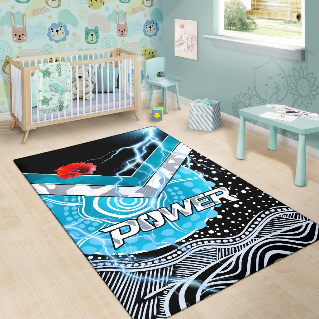 Power ANZAC Day Area Rug Port Adelaide Lighting - Vibe Hoodie Shop