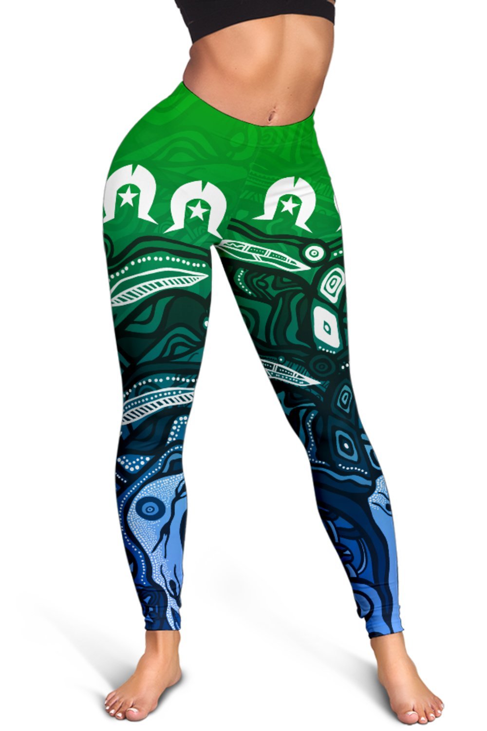 Torres Strait Islands Leggings - Blue - Vibe Hoodie Shop