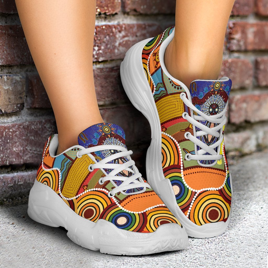 Chunky Sneakers - Shaman People and Animals - Vibe Hoodie Shop