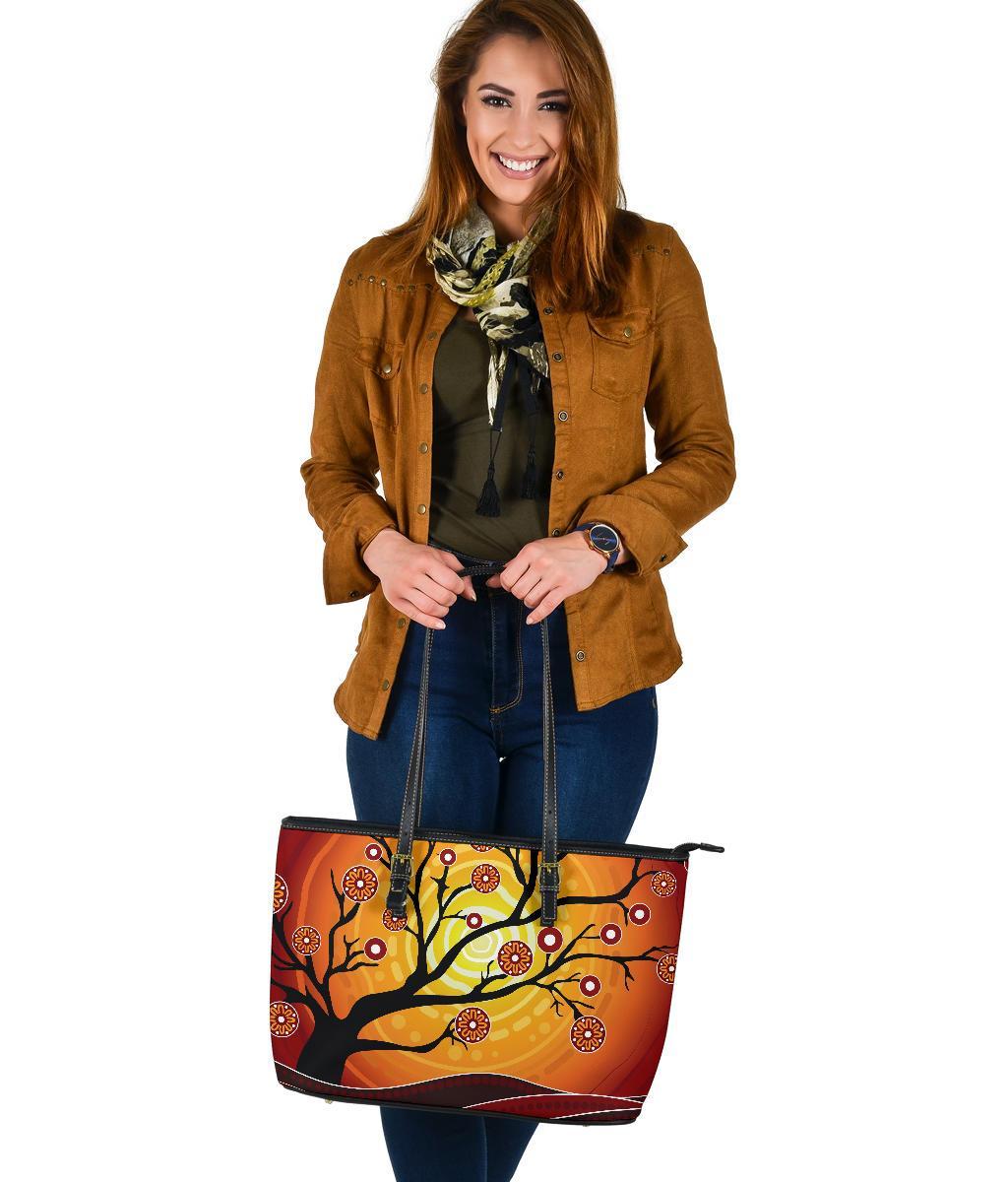 aboriginal-large-leather-tote-bag-tree-in-spring-season