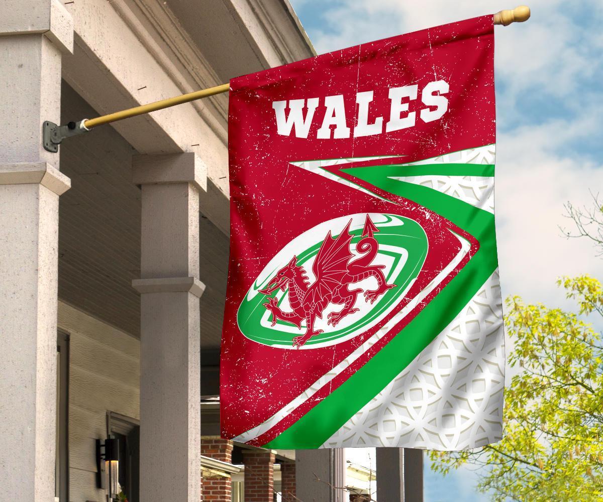 Wales Rugby Flag - Celtic Welsh Rugby Ball - Vibe Hoodie Shop