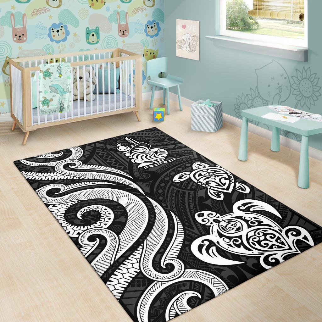 New Caledonia Area Rug - White Tentacle Turtle - Vibe Hoodie Shop