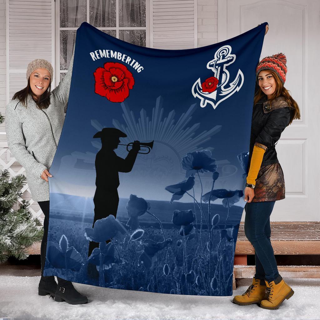 Australia Navy ANZAC Premium Blanket - Remembering Our Heroes - Vibe Hoodie Shop