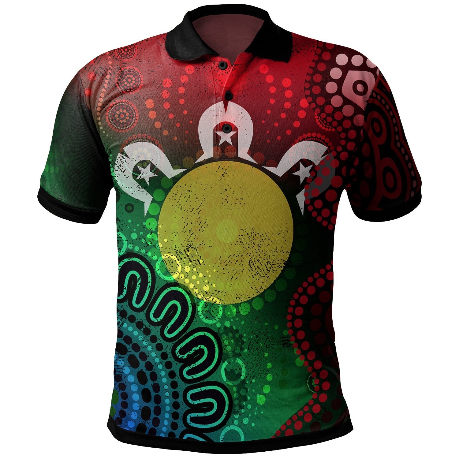 NAIDOC Week Polo Shirt - Inspiration Of Indigenous Art - Vibe Hoodie Shop