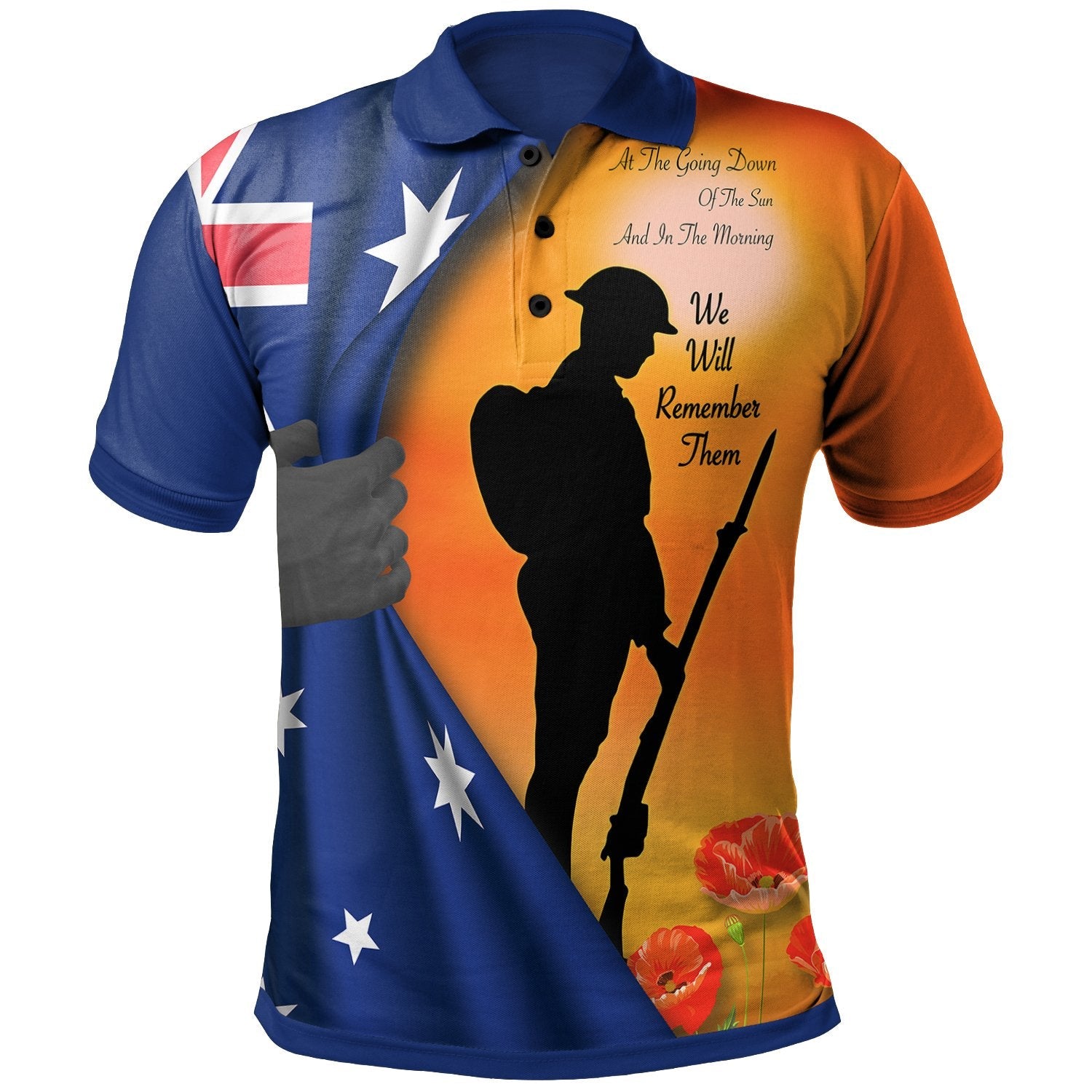 ANZAC Polo Shirt - We Will Remember Them Ver02 - Vibe Hoodie Shop