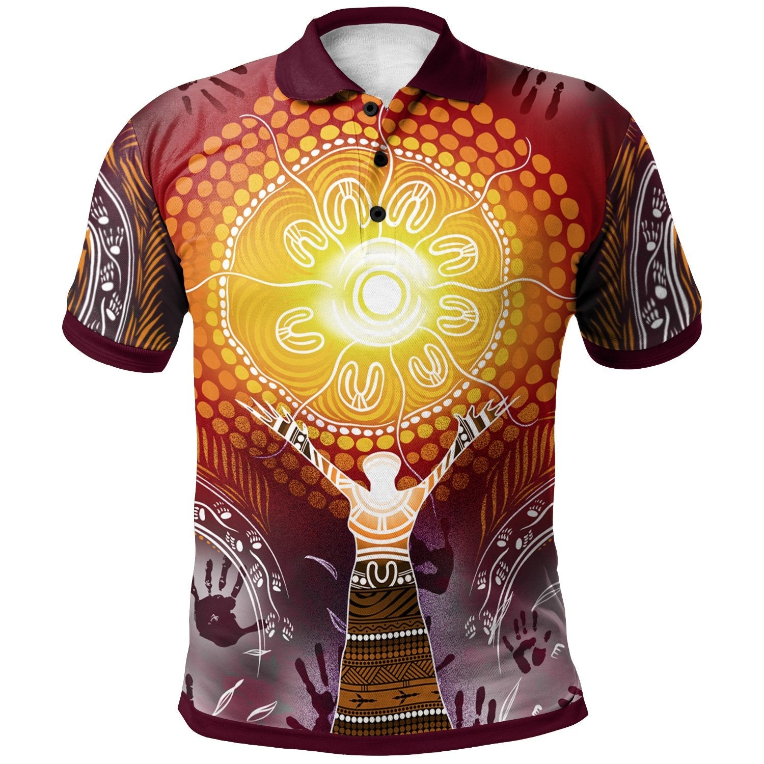 Polo Shirt - Australian Aboriginal NAIDOC Week - Because Of Her, We Can - Vibe Hoodie Shop