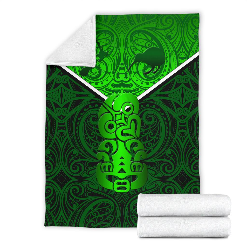 New Zealand Maori Rugby Premium Blanket Pride Version - Green - Vibe Hoodie Shop