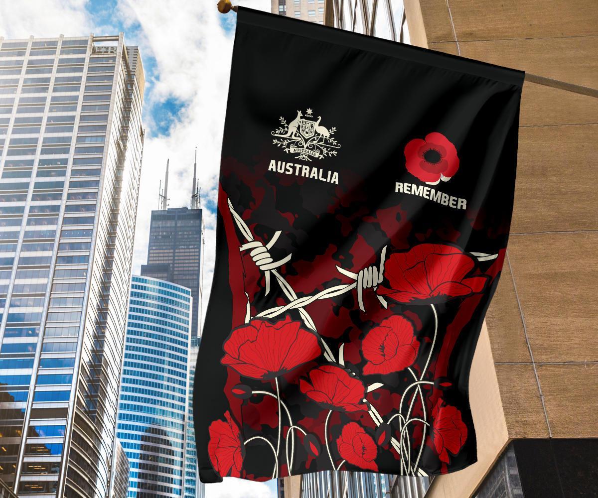 ANZAC Flag - ANZAC Day Poppy Flower - Vibe Hoodie Shop