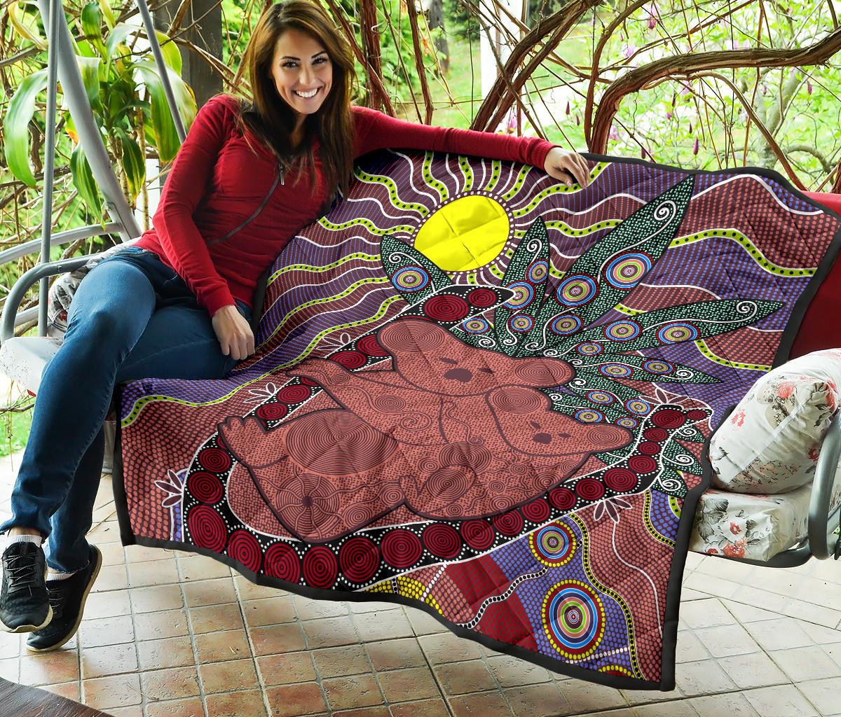 Premium Quilts - Koala Coverlets Aboriginal Pattern - Vibe Hoodie Shop