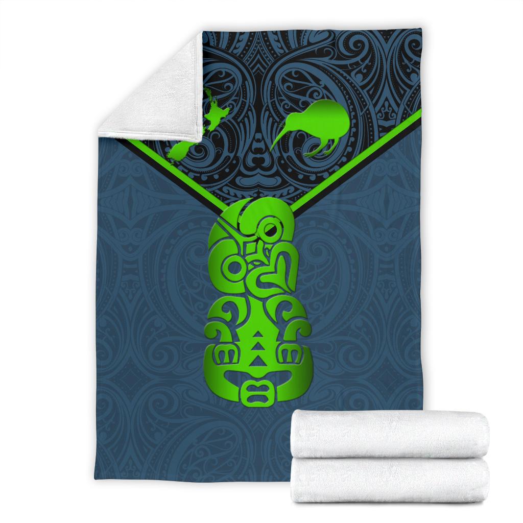 New Zealand Maori Rugby Premium Blanket Pride Version - Navy - Vibe Hoodie Shop
