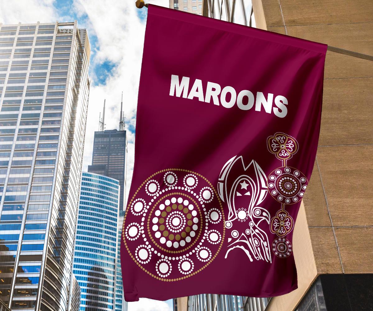 Queensland Flag Maroons Simple Indigenous - Vibe Hoodie Shop