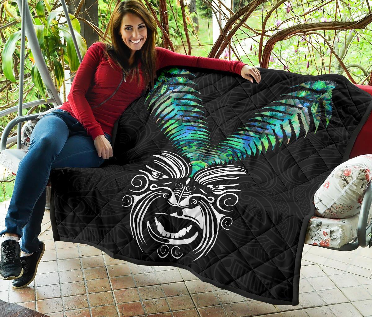 New Zealand Maori Moko Premium Quilt Paua Shell - Vibe Hoodie Shop