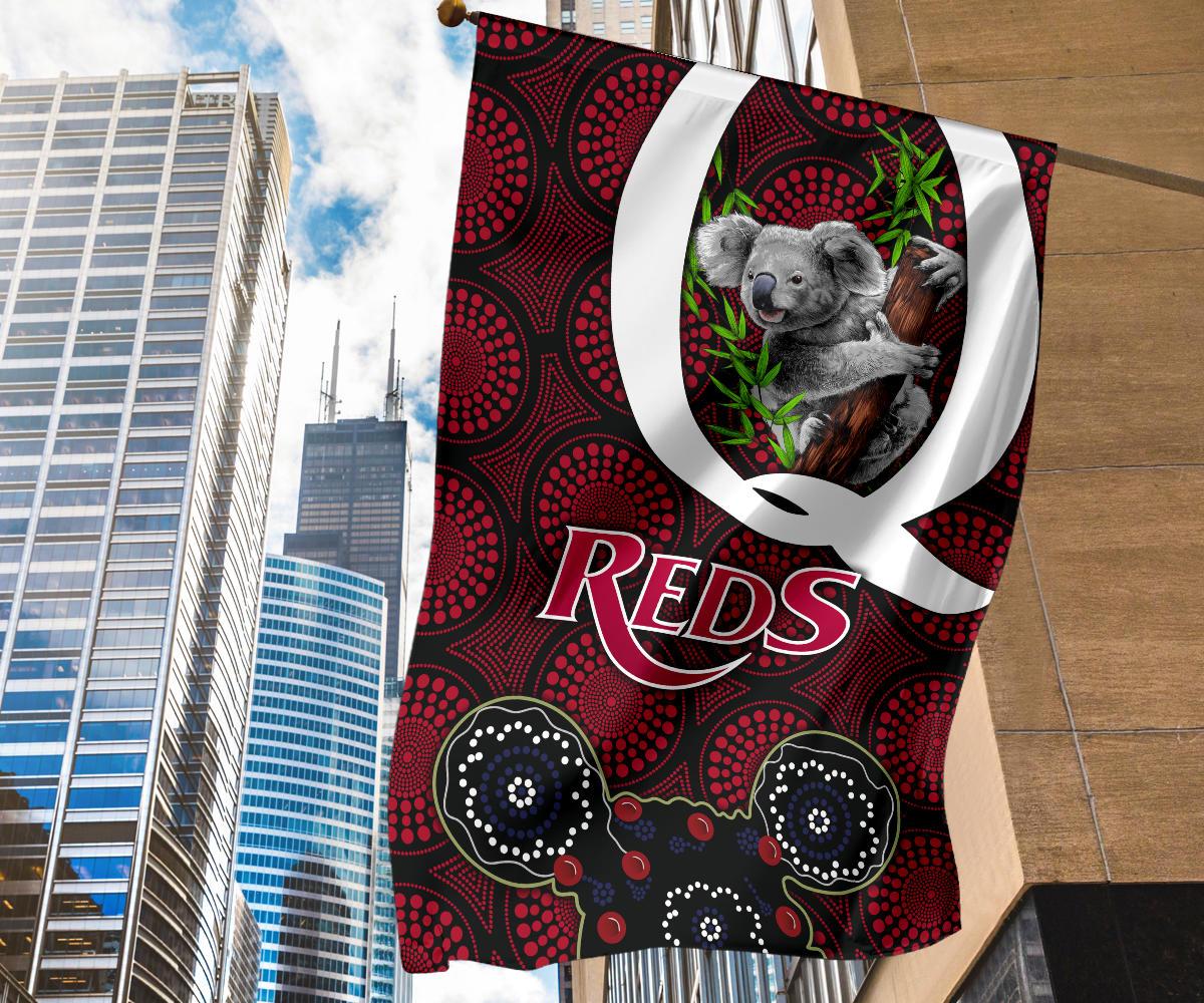 Queensland Flag Reds Rugby - Koala - Vibe Hoodie Shop