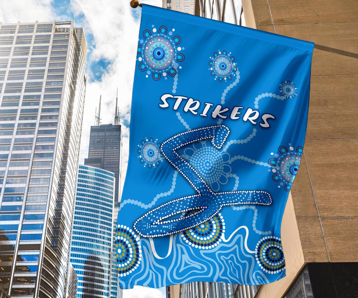 Adelaide Strikers Flag Indigenous Blue Energy - Vibe Hoodie Shop